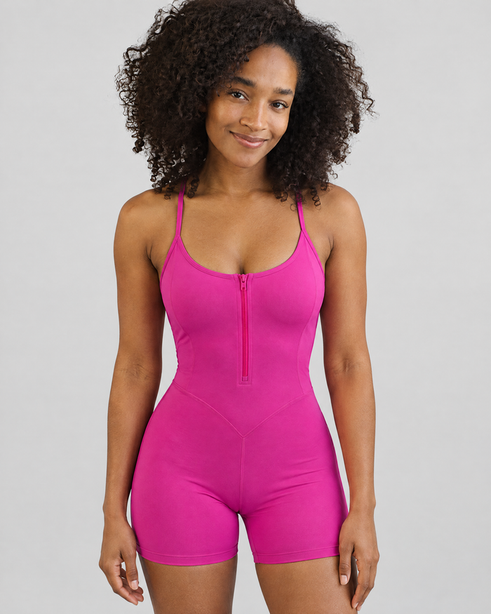 Romper con Escote en U y Espalda Cruzada