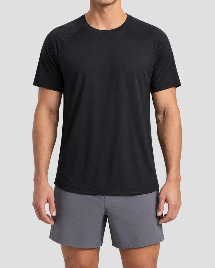 Camiseta Deportiva de Secado Rápido con Cuello Redondo
