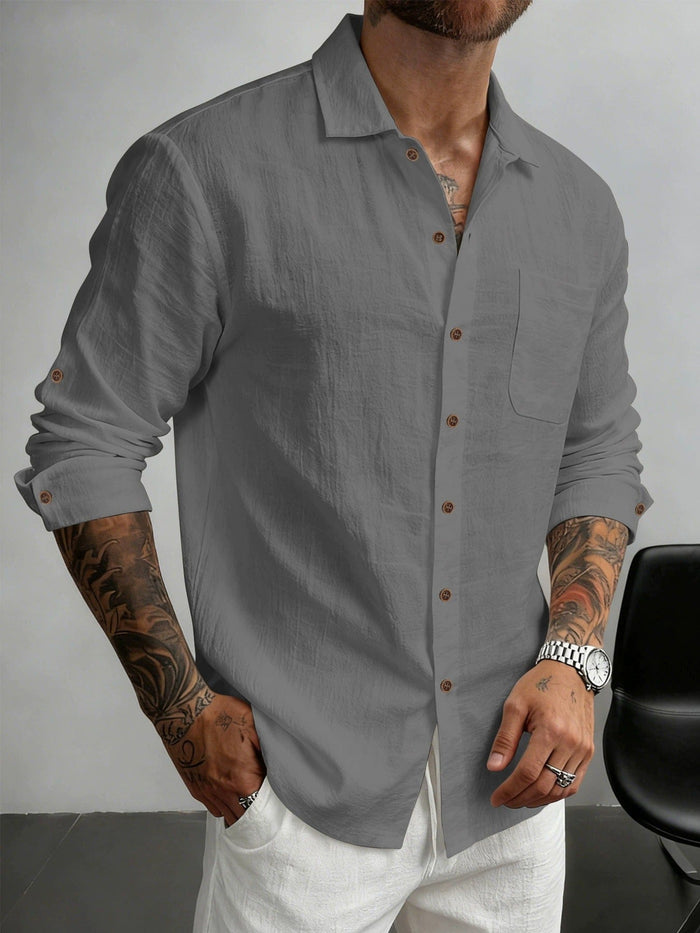 Marcelo | Camicia in Cotone Testurizzato