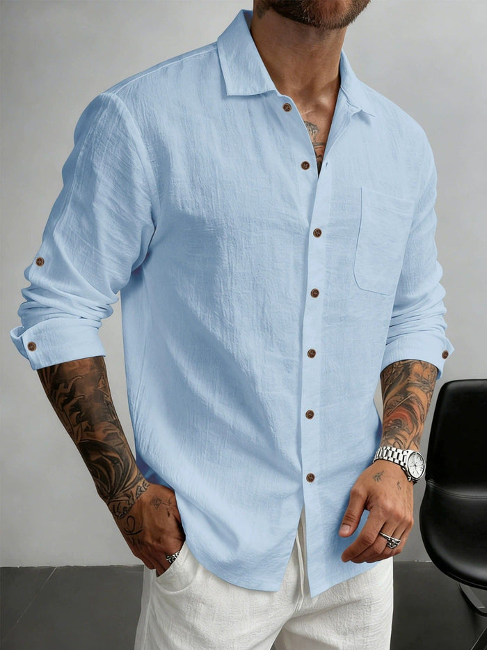 Marcelo | Camicia in Cotone Testurizzato