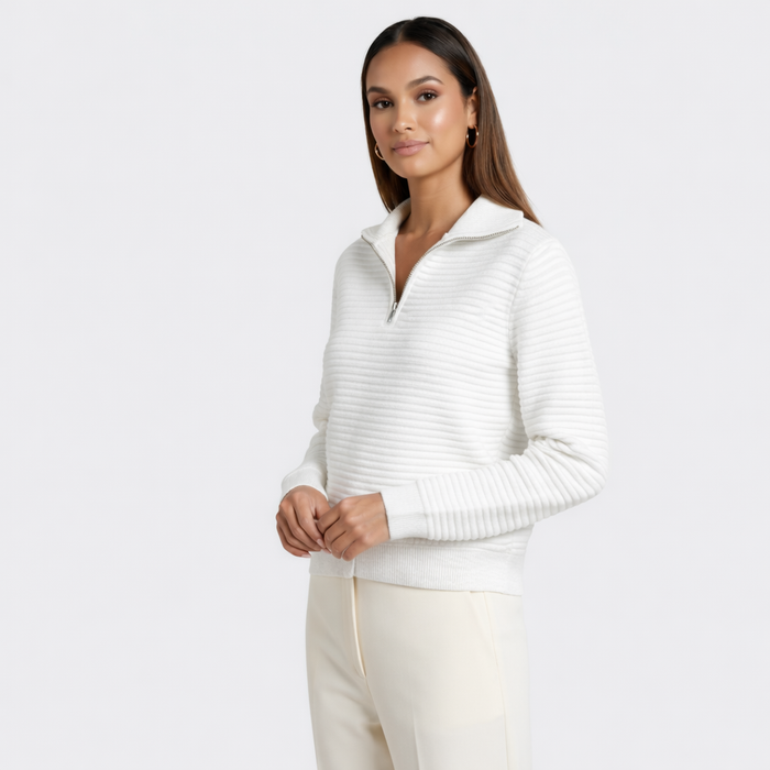 Helene | Maglione Scollo a V con Zip