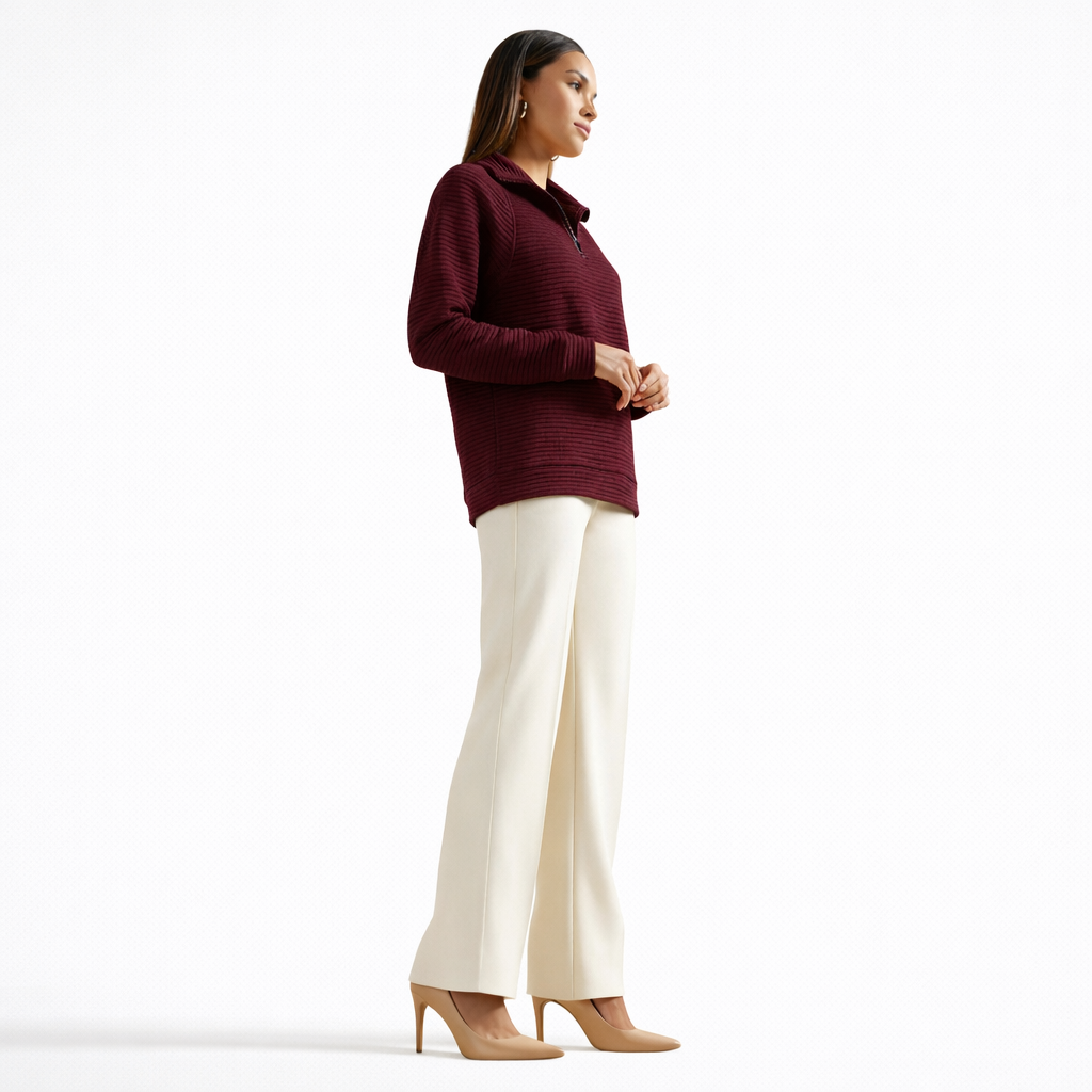 Helene | Maglione Scollo a V con Zip