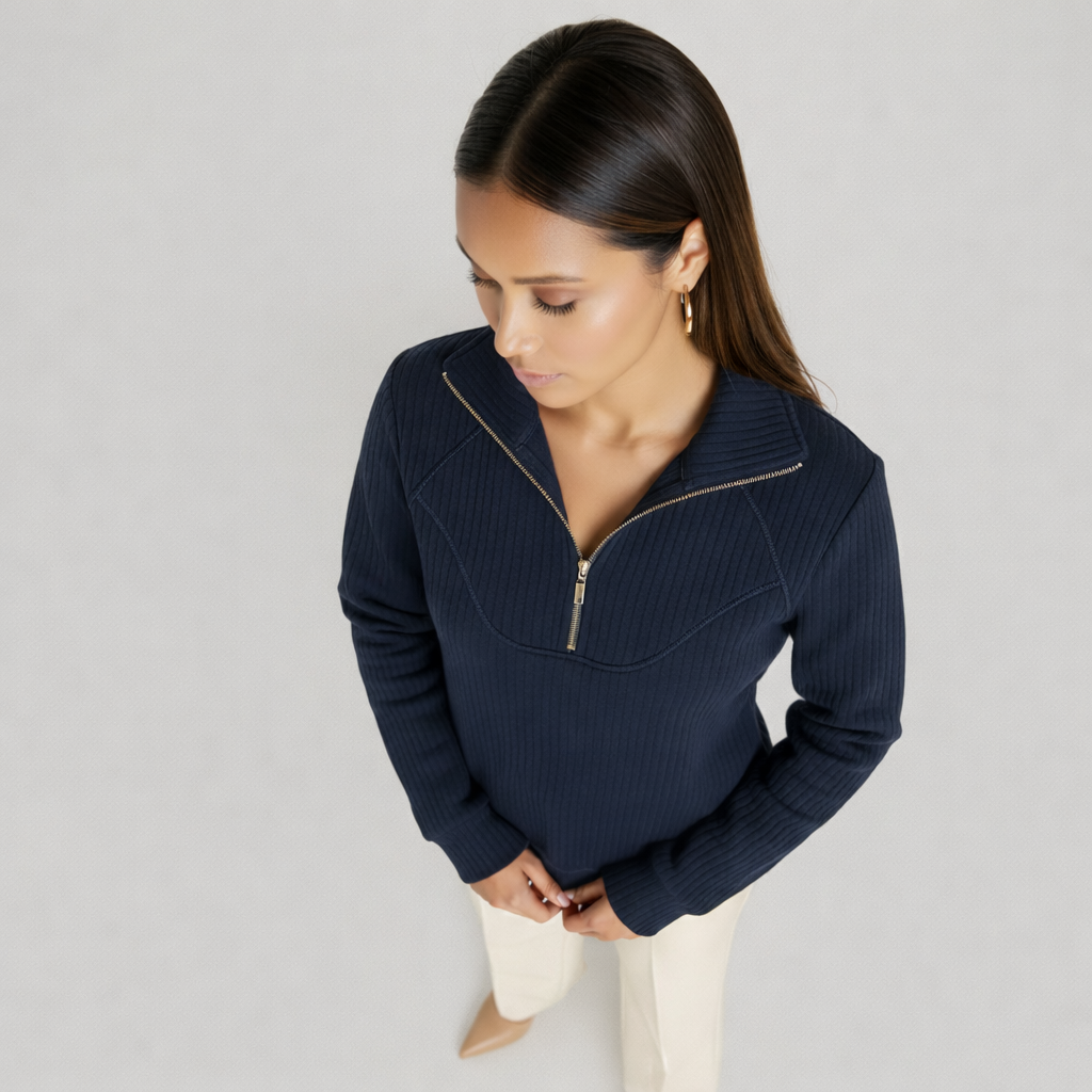 Helene | Maglione Scollo a V con Zip
