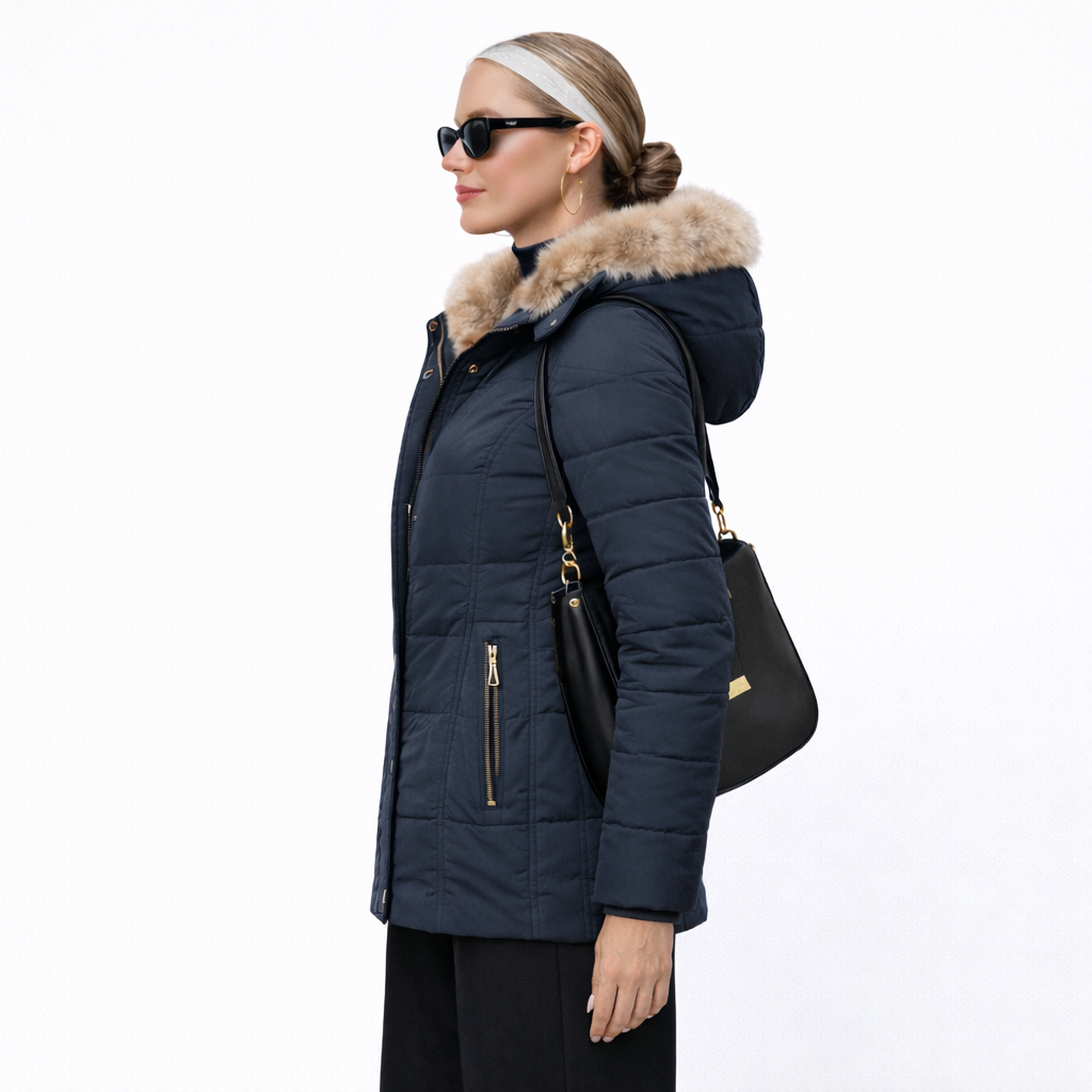 Tamara | Cappotto Invernale con Fodera Morbida in Pelliccia Sintetica