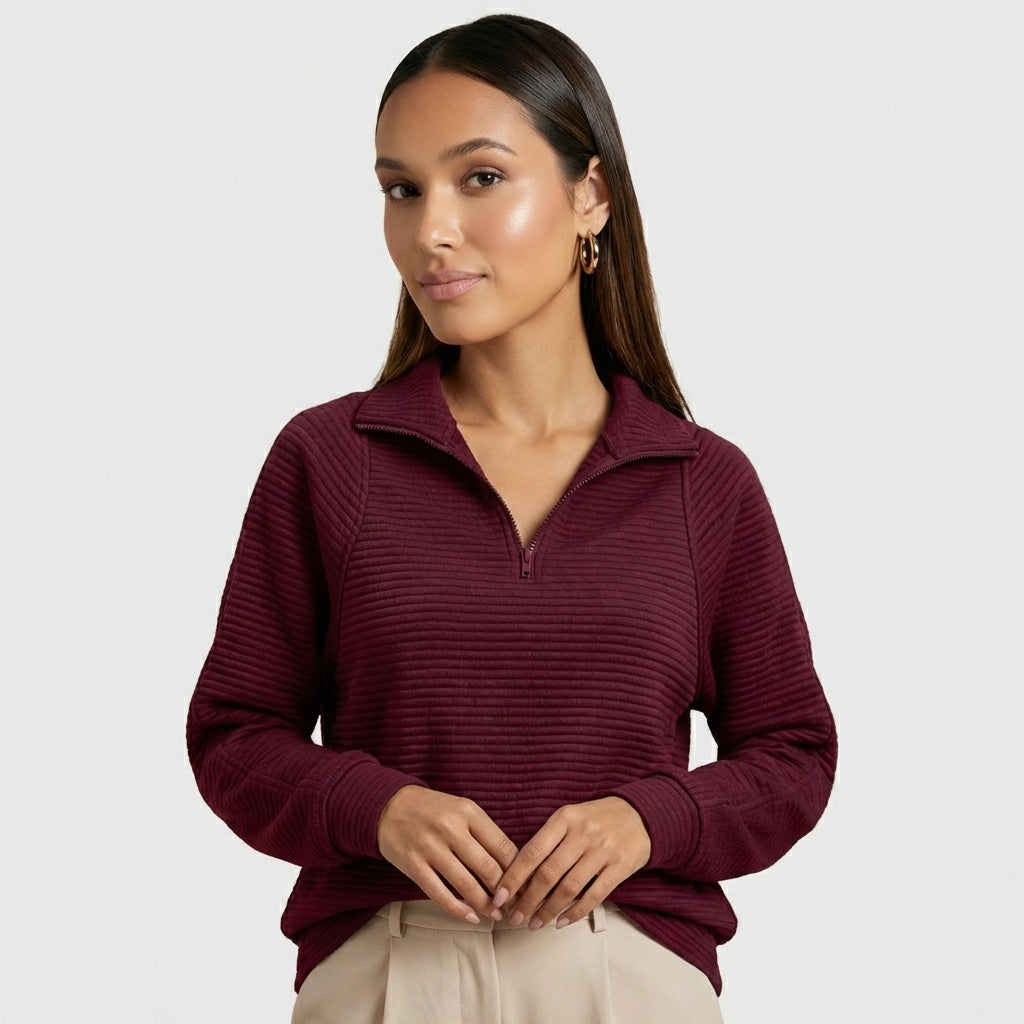 Helene | Maglione Scollo a V con Zip