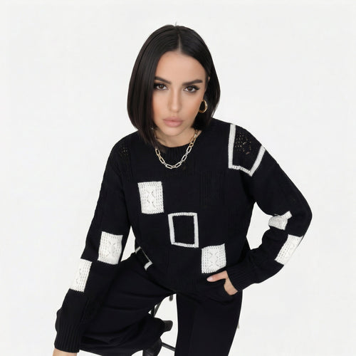 Alica | Maglione con Stampa Geometrica