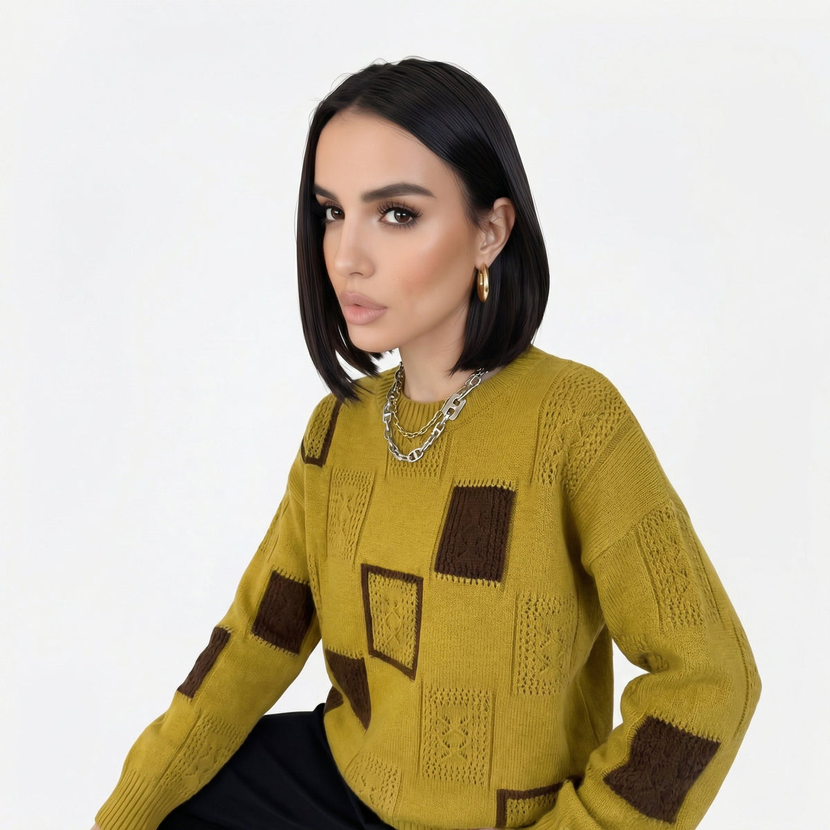 Alica | Maglione con Stampa Geometrica