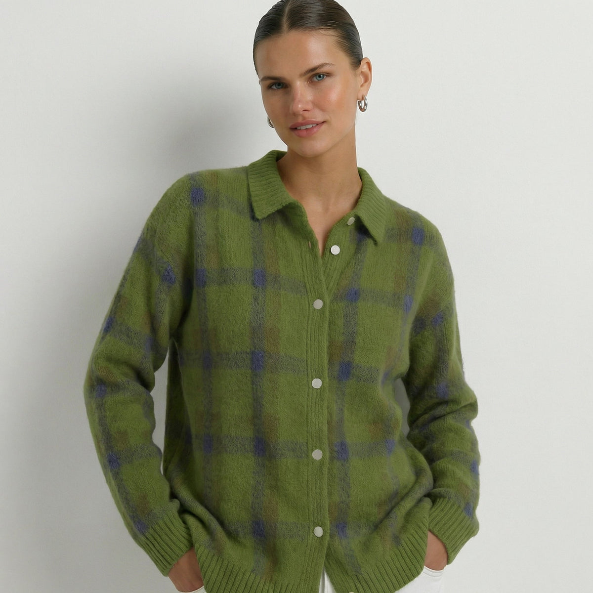 Mara | Cardigan in Maglia a Quadri