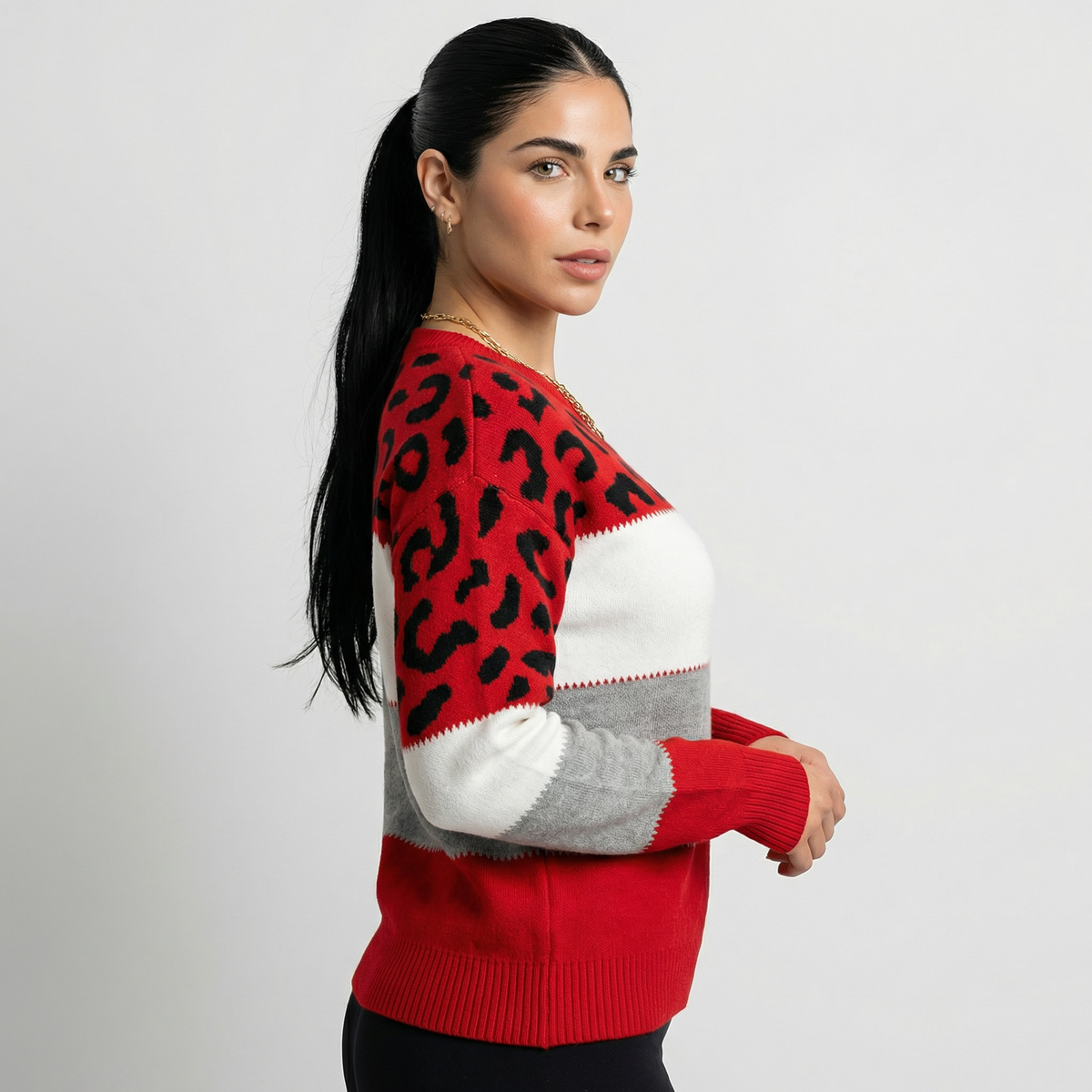Eva | Maglione Elegante Leopardato