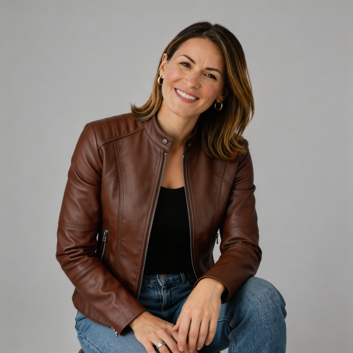 Romina | Cappotto Casual Effetto Pelle