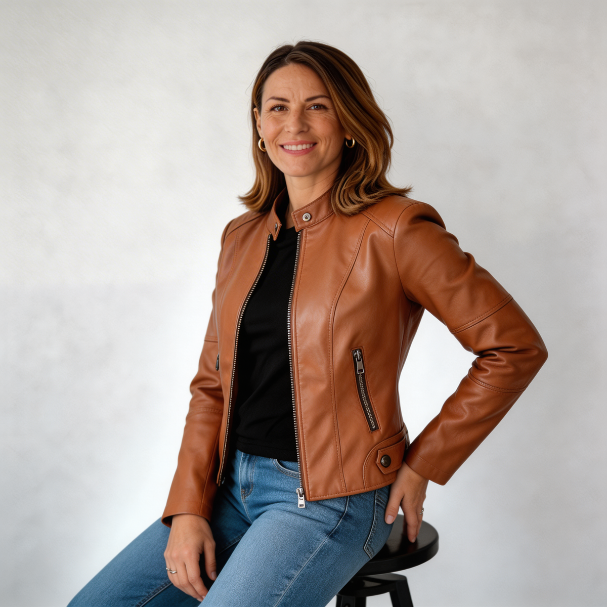 Romina | Cappotto Casual Effetto Pelle