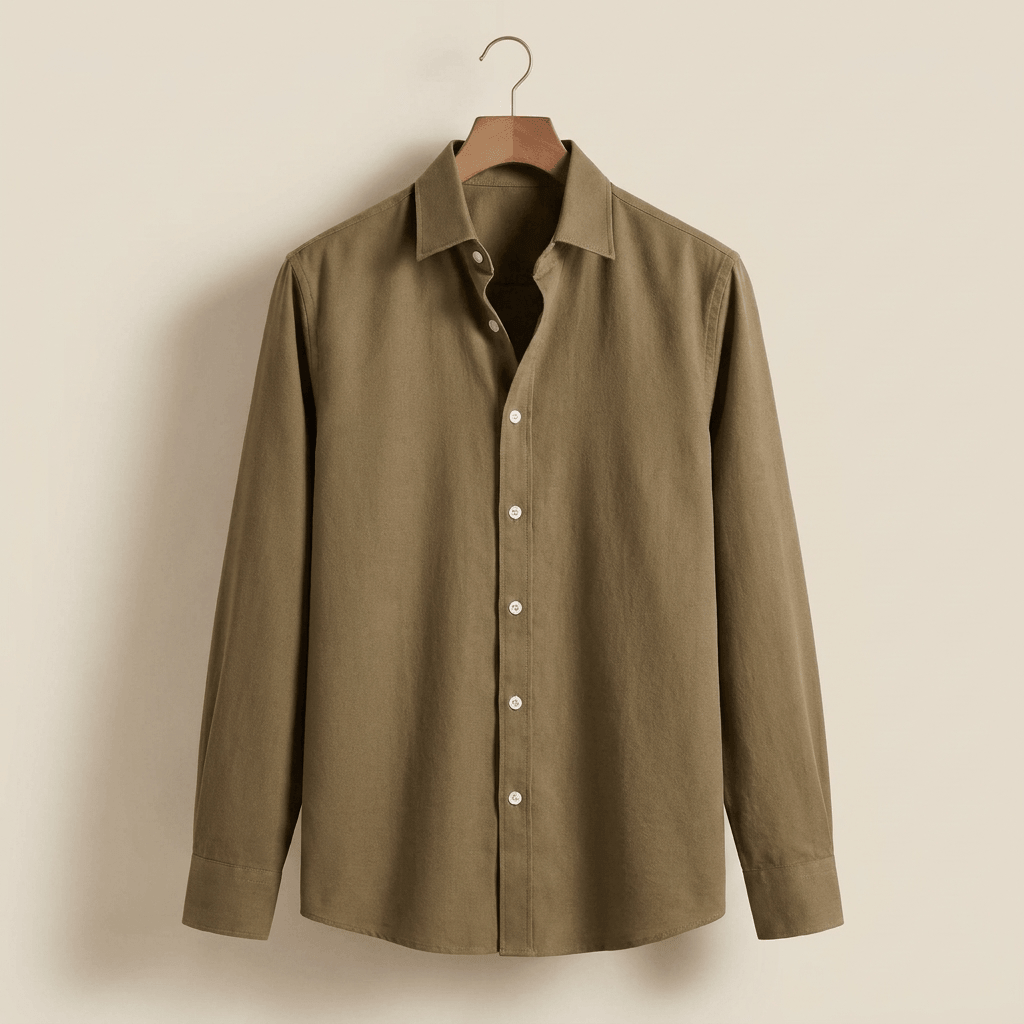 Leandro | Camicia in Cotone Spazzolato